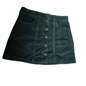 American Eagle Outfitters Green Corduroy Mini Skirt
